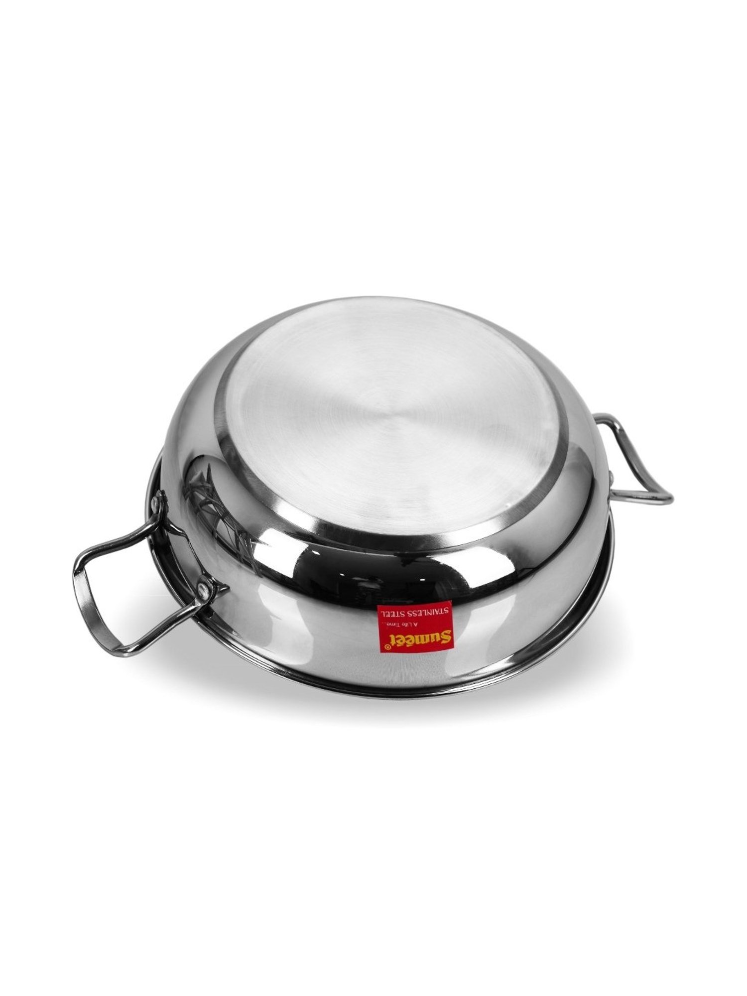 Sumeet Stainless Steel Induction Bottom  Kadhai  Size No.11 (1.5 Ltr)
