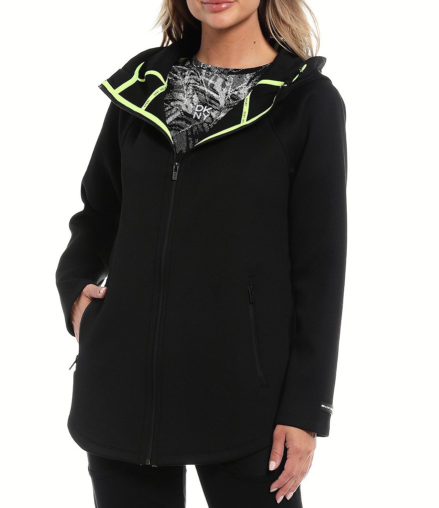 DKNY Sport Hooded Long Sleeve Zip Jacket