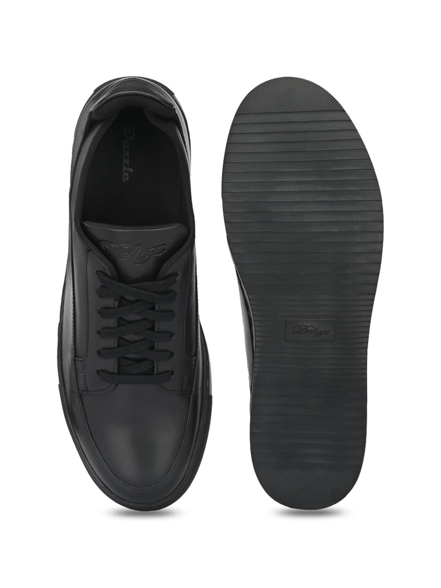 Delize Men's Black Casual Sneakers