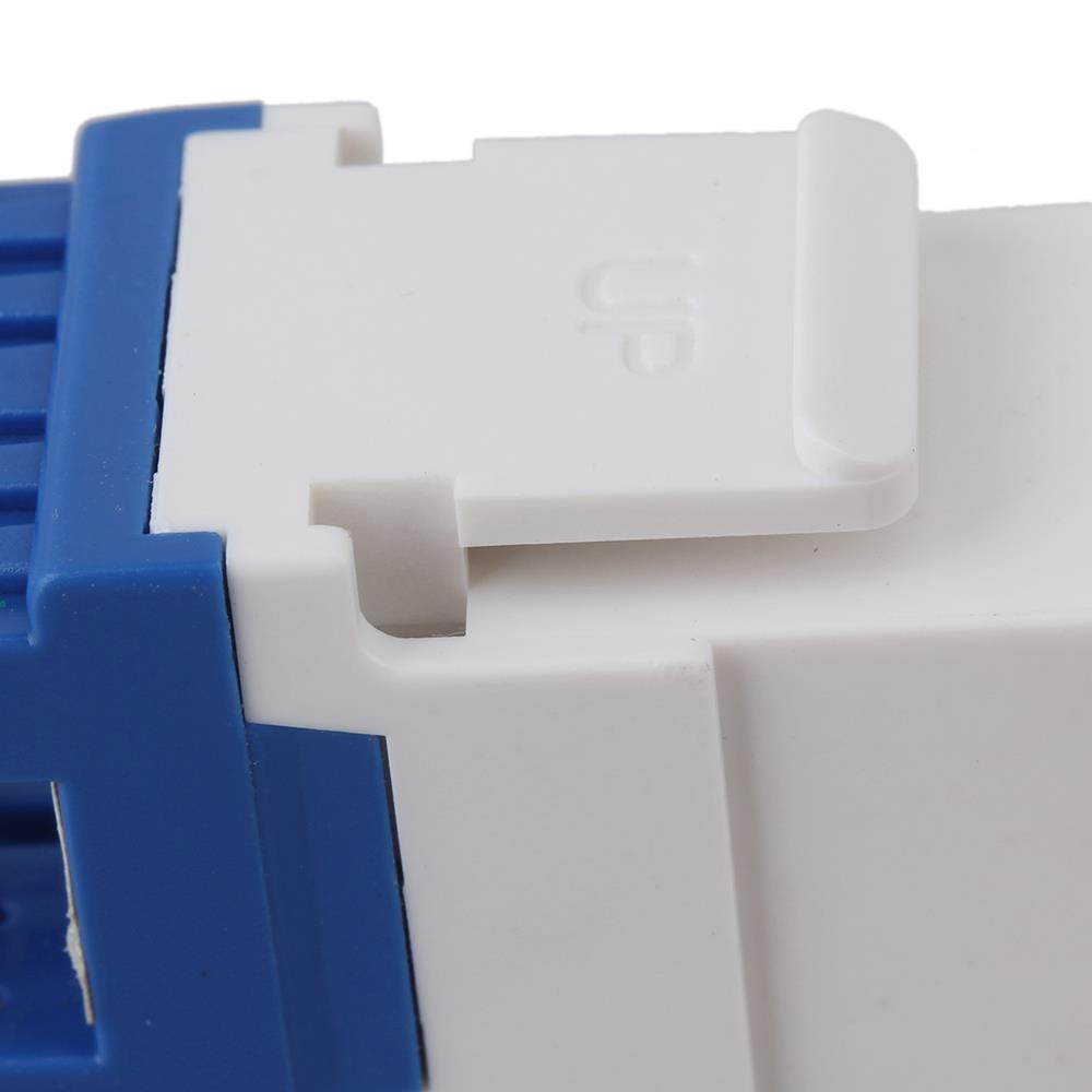 BQLZR 100PCS Cat6 RJ45 Gigabit Coupler Adapter for Keystone Panel 180 Degree