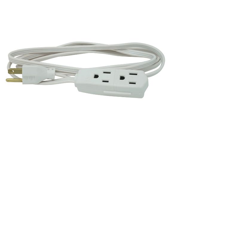 Woods 8' Grounded Extension Cord White
