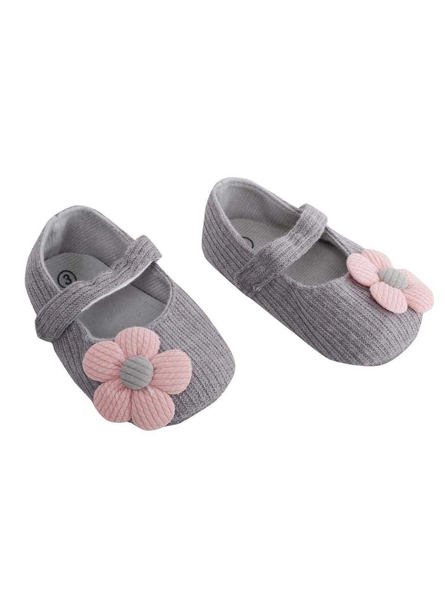 Baby Moo Kids Grey Casual Mary Jane Shoes