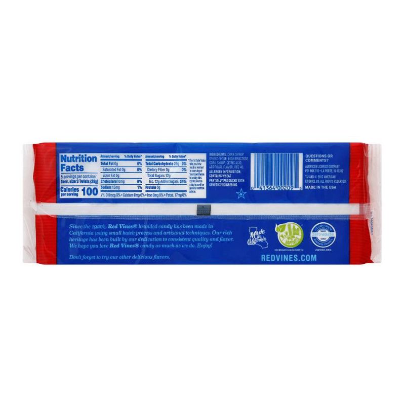 Red Vines Twists Original Red Licorice Candy - 5oz