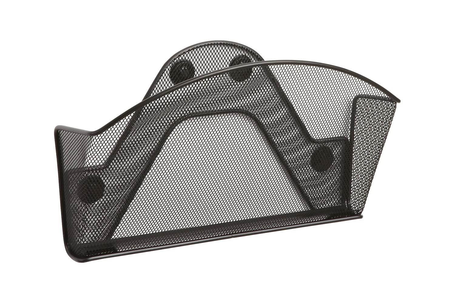 Safco Home Office Products Onyx Magnetic Mesh Single Pocket File, Black-Bl 6 Pack