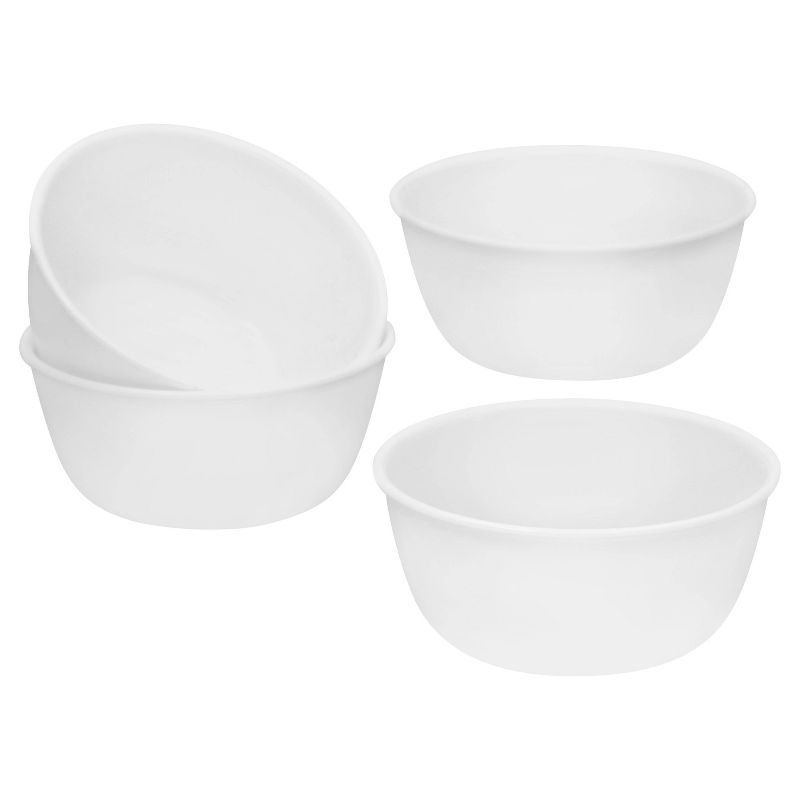 Corelle Livingware 28oz 4pk Vitrelle Dining Bowls White