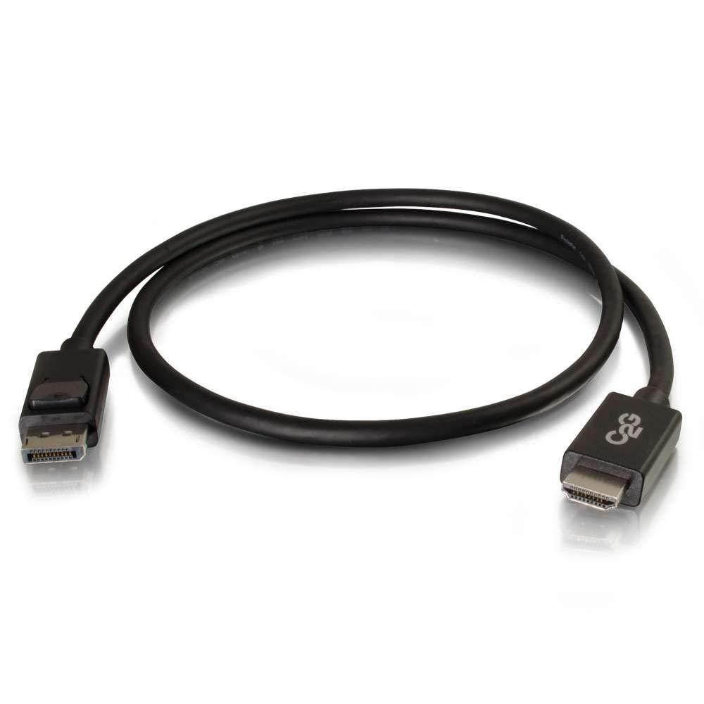 C2G 54326 DisplayPort to HDMI Adapter Cable M/M, TAA Compliant, Black (6 Feet, 1.82 Meters)