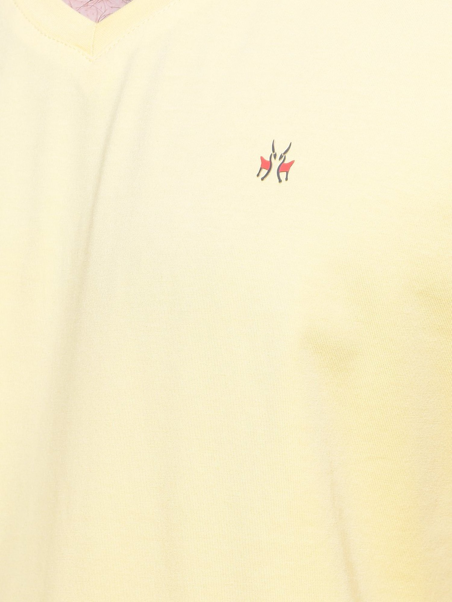 Crimsoune Club Yellow Cotton Slim Fit T-Shirt