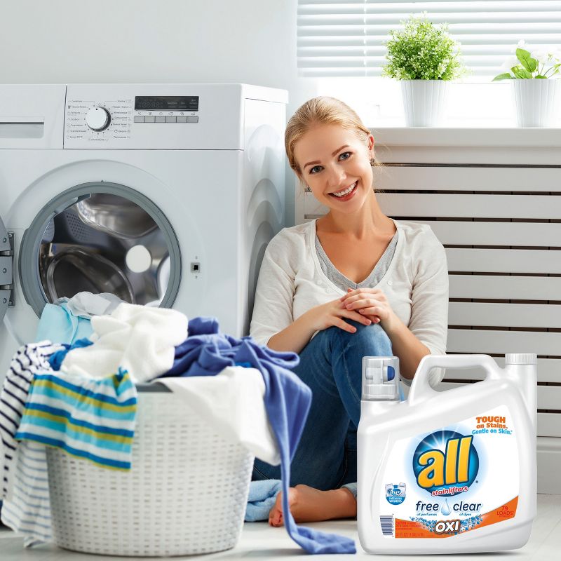 All Free Clear Liquid Laundry Detergent with OXI Stain Removers 79 Loads - 141 fl oz