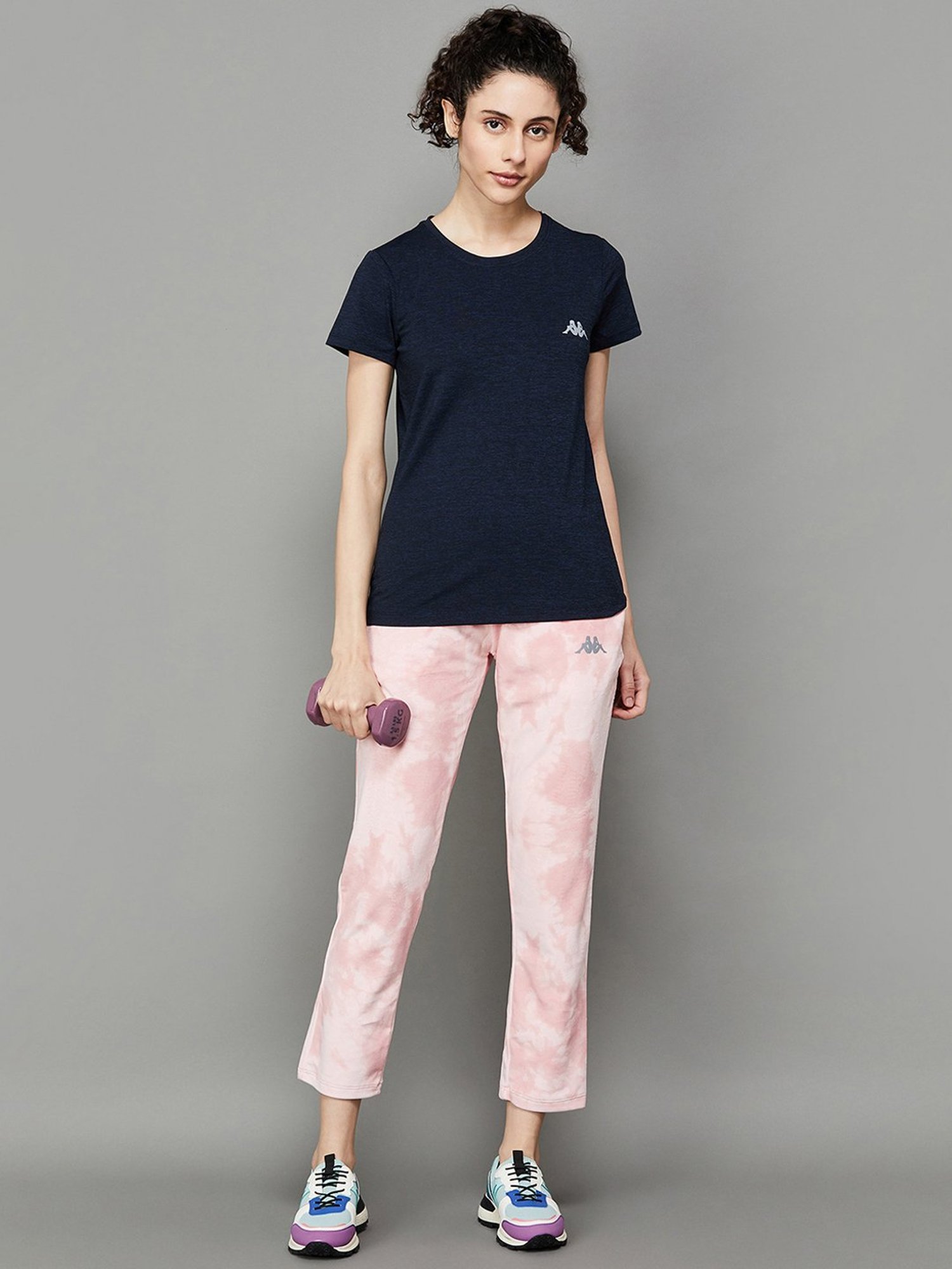 KAPPA Navy Logo Print Sports T-Shirt