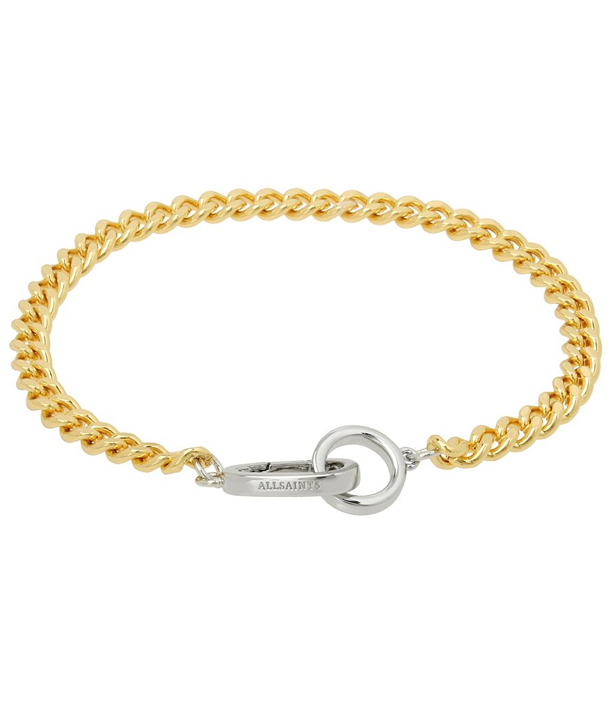 AllSaints Curb Chain Two Tone Bracelet