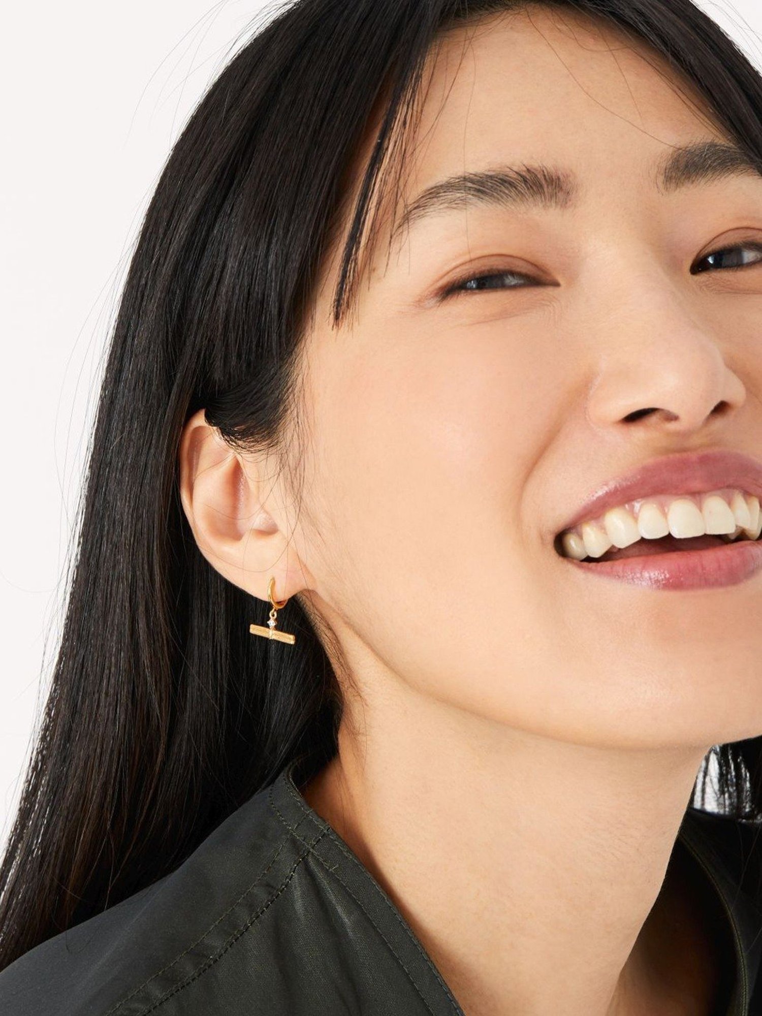 Accessorize London T Bar Golden Drop Earrings