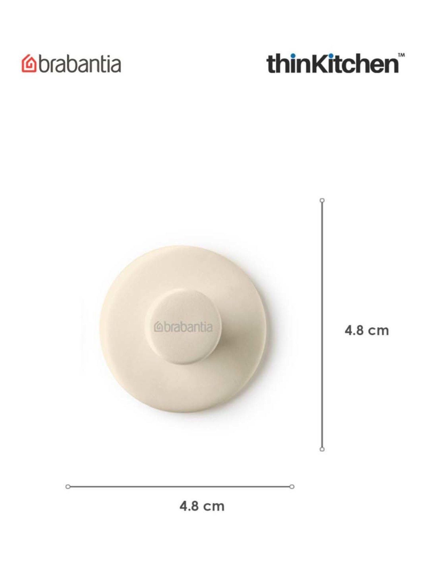 Brabantia Beige Plastic Renew Towel Hooks - Set of 2