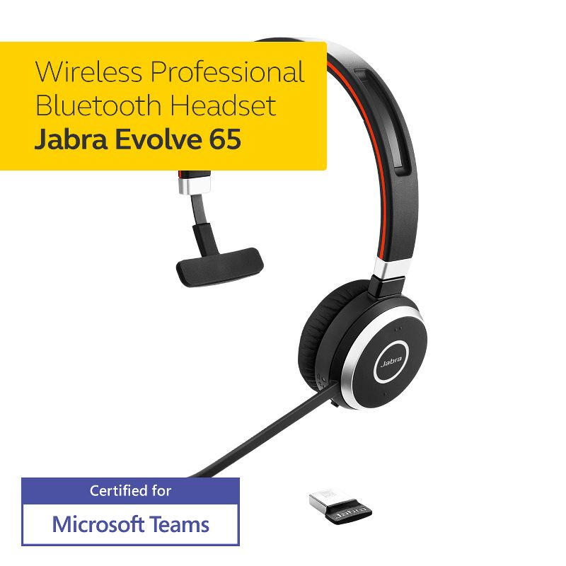 Jabra Evolve 65 MS Mono Wireless Headset / Music Headphones