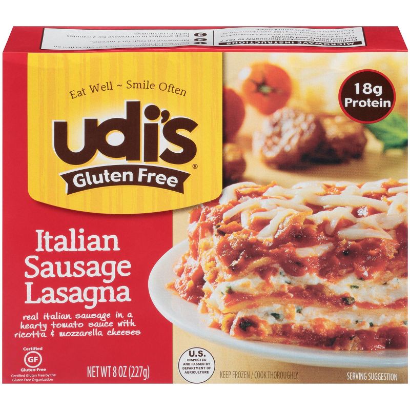 Udi's Gluten Free Frozen Italian Sausage Lasagna - 8oz