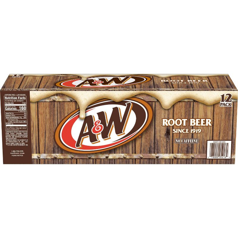 A&W Root Beer Soda - 12pk/12 fl oz Cans
