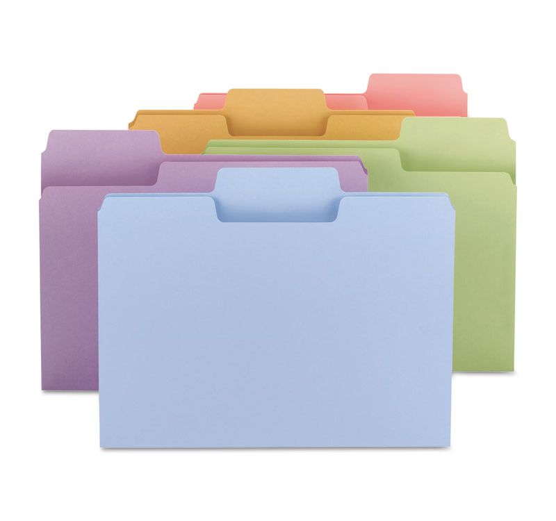 Smead Reinforced End Tab Fastener Folder Two Fasteners Letter Manila 50/BX 34105