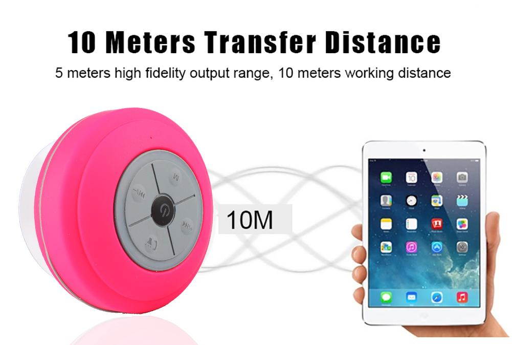 Black Q9 Waterproof LED Wireless Bluetooth Speaker Outdoor Bathroom Shower Subwoofer Speaker