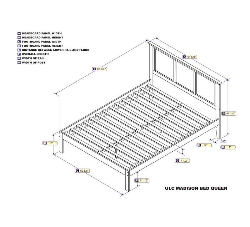 Madison Queen Open Foot White - Atlantic Furniture