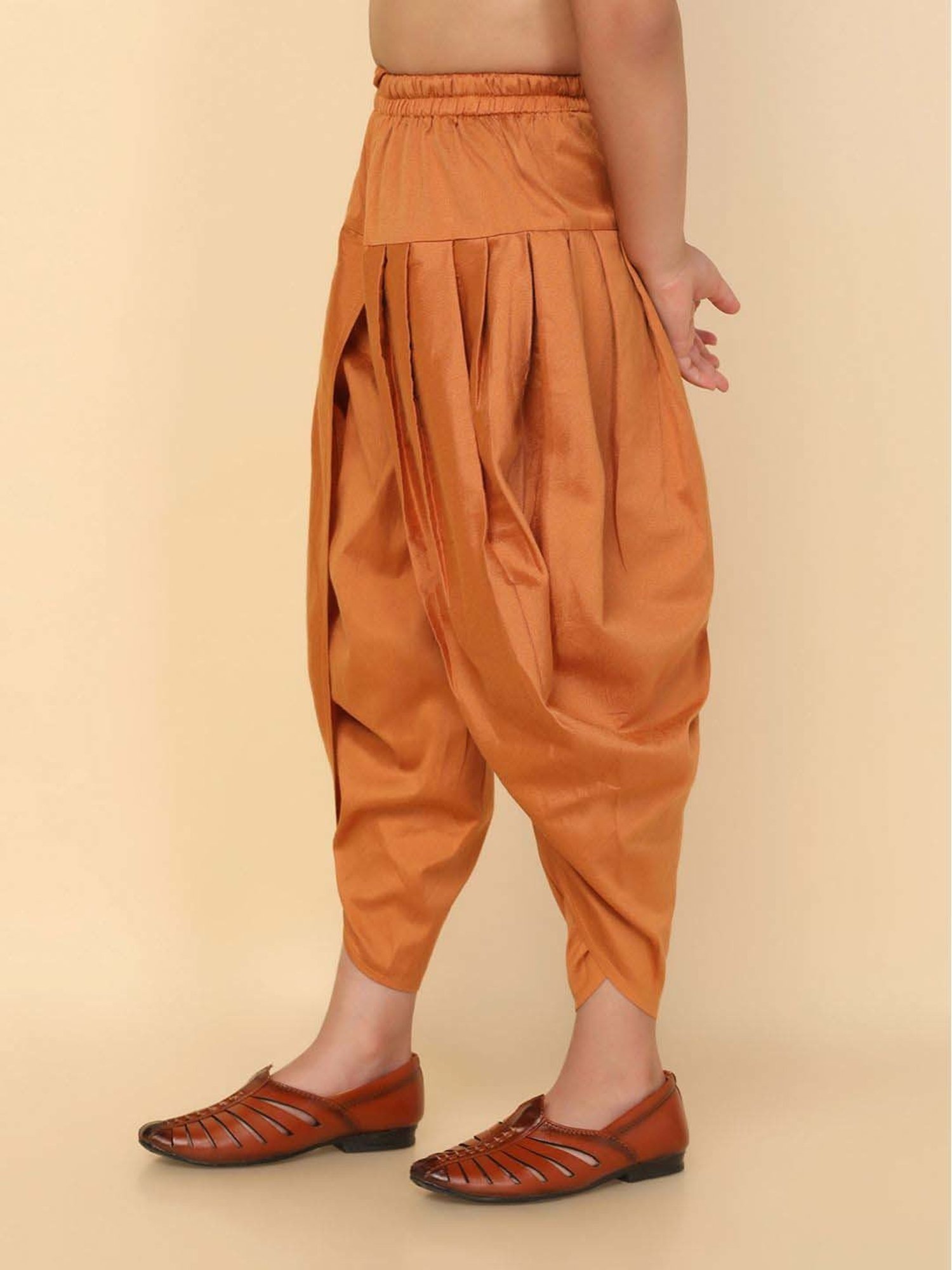 VASTRAMAY Kids Maroon Regular Fit Dhoti