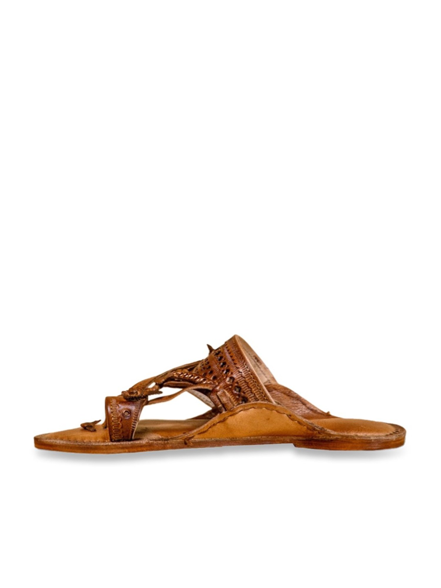 Kalapuri Men's Brown Kolhapuri Sandals