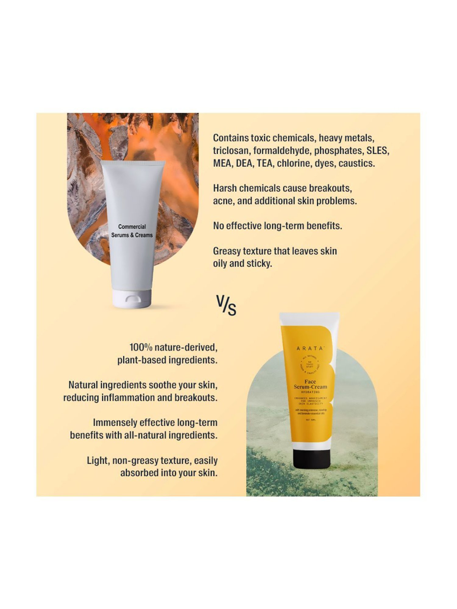 Arata Hydrating Face Serum Cream - 50ml