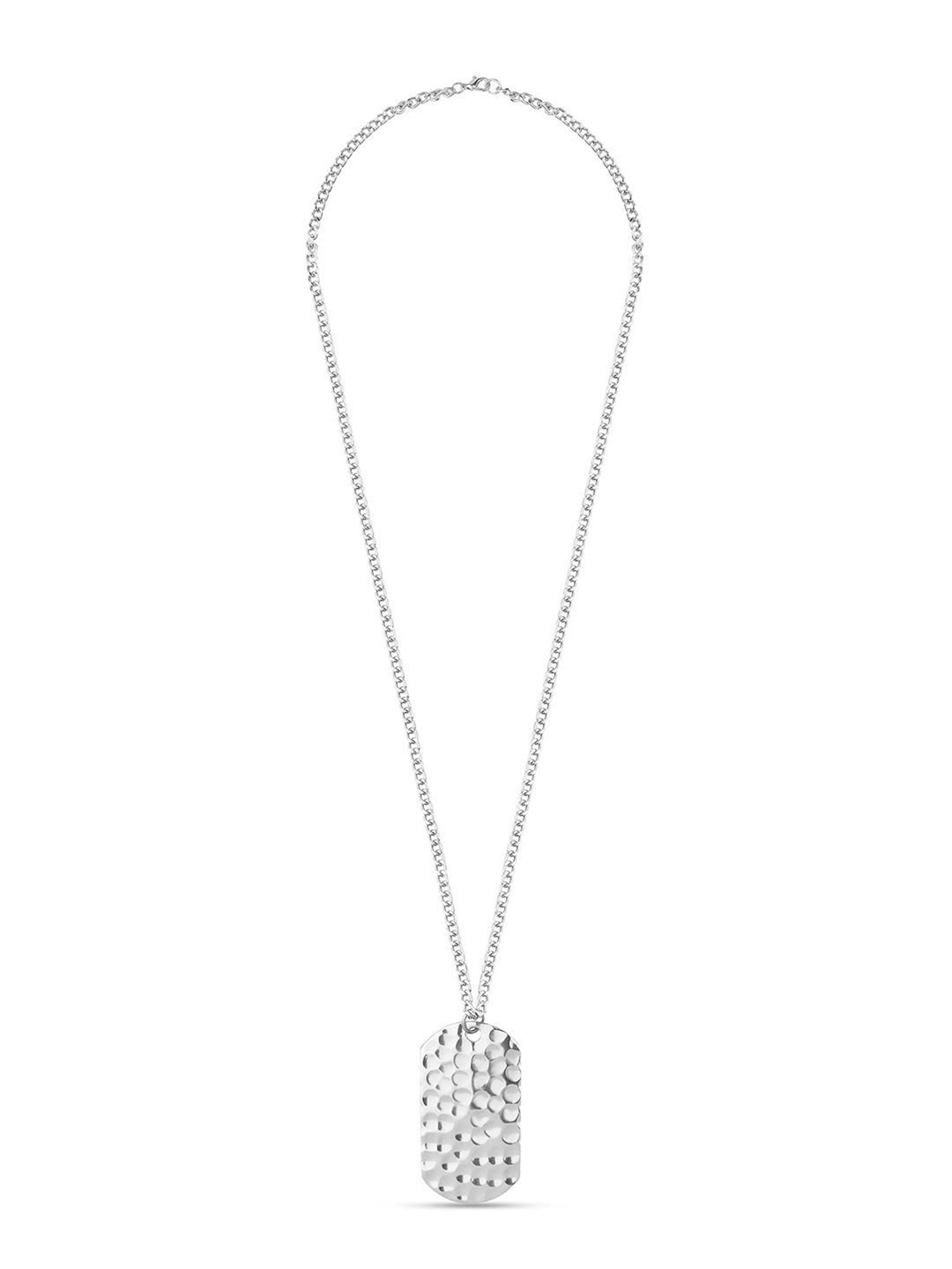 The Bro Code Silver-Plated Dog Tag Pendant Necklace for Men