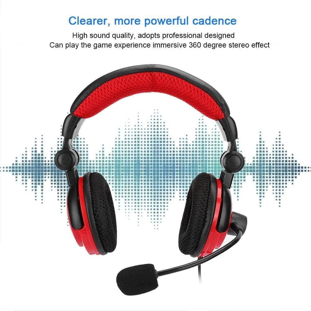 M ugast Wired Gaming Headset, 3.5mm HiFi Stereo Bass Headphone Earphone with Adjustable Headband for PS4 Tablet Laptop Notebook