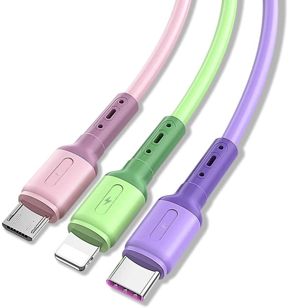 EVERY-BOBO Multi Charger Cable 1.2m 3 in 1 Multiple USB Cable Connector USB Multiple Charg