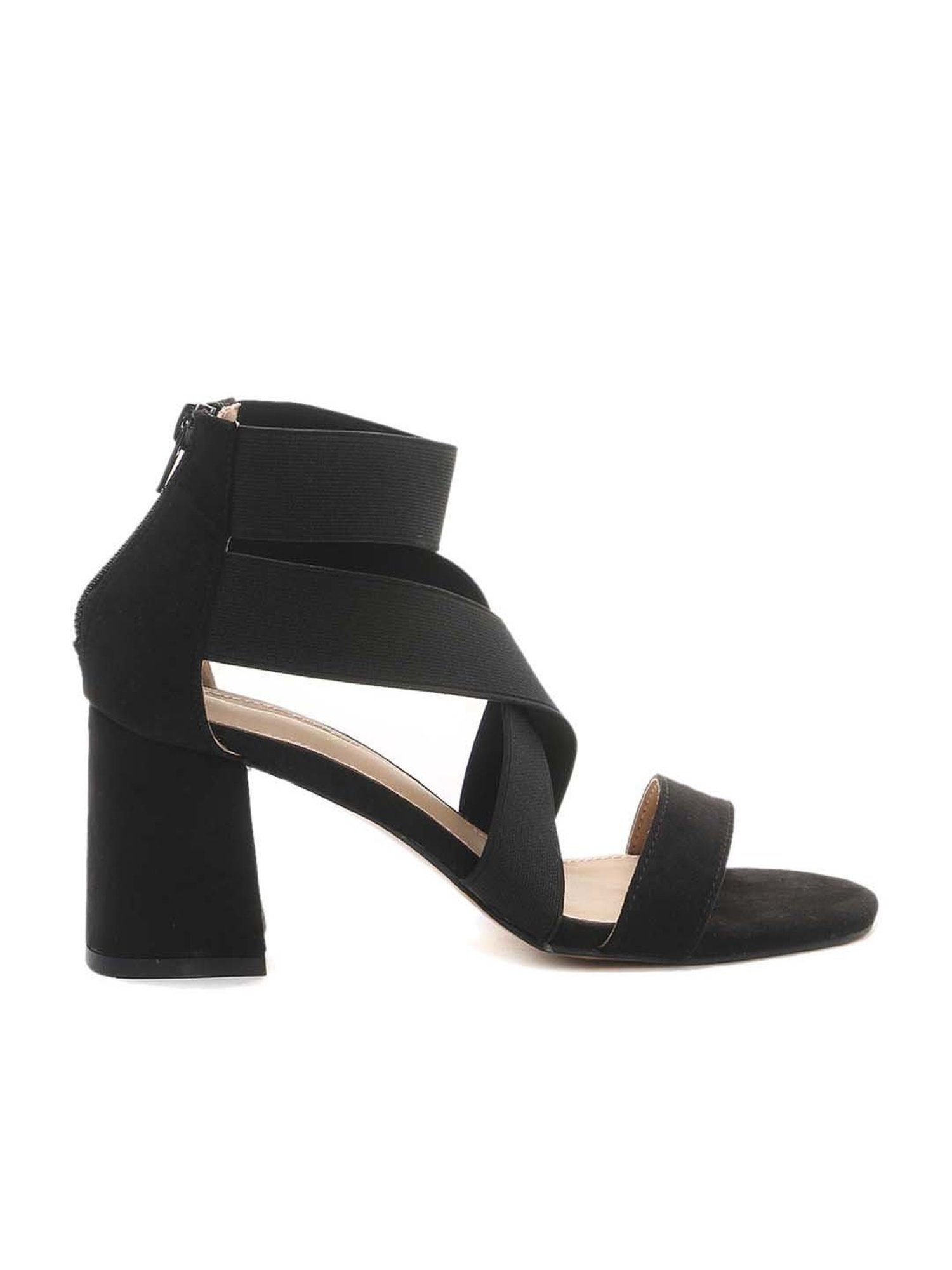 London Rag Women's Black Ankle Strap Sandals