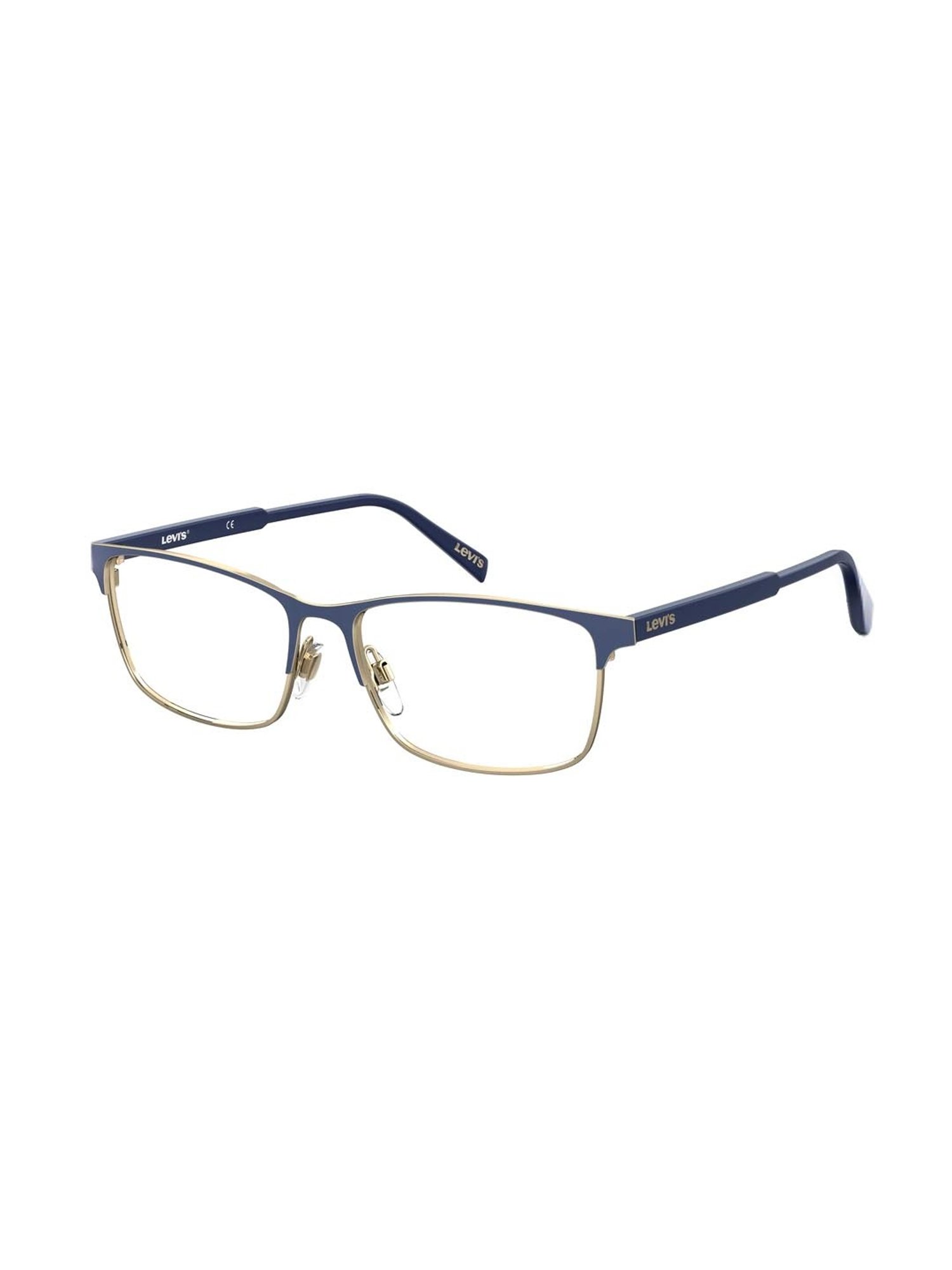Levi's Blue Rectangular Eye Frames for Men