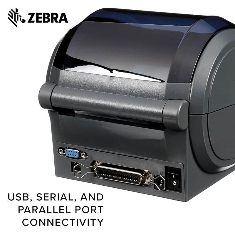 GX420d Direct Thermal Desktop Printer Print Width of 4 in USB Serial and Parallel Port Connectivity Includes Cutter GX42-202512-000