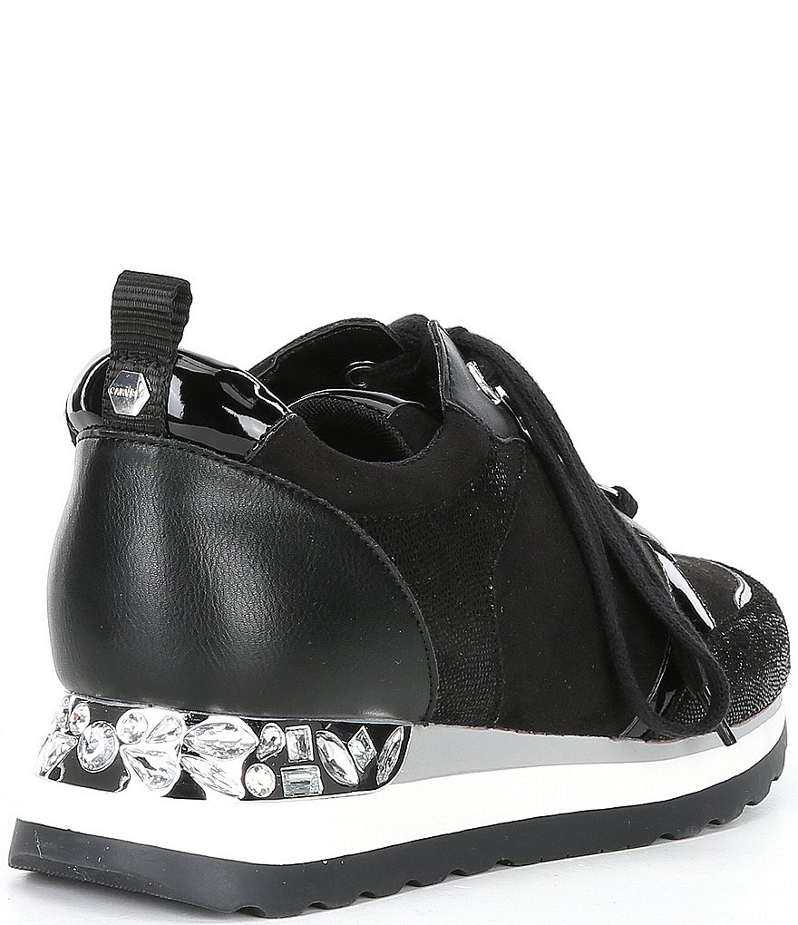 Donald Pliner Pelham Neoprene Mixed Leather Slip-On Wedge Sneakers