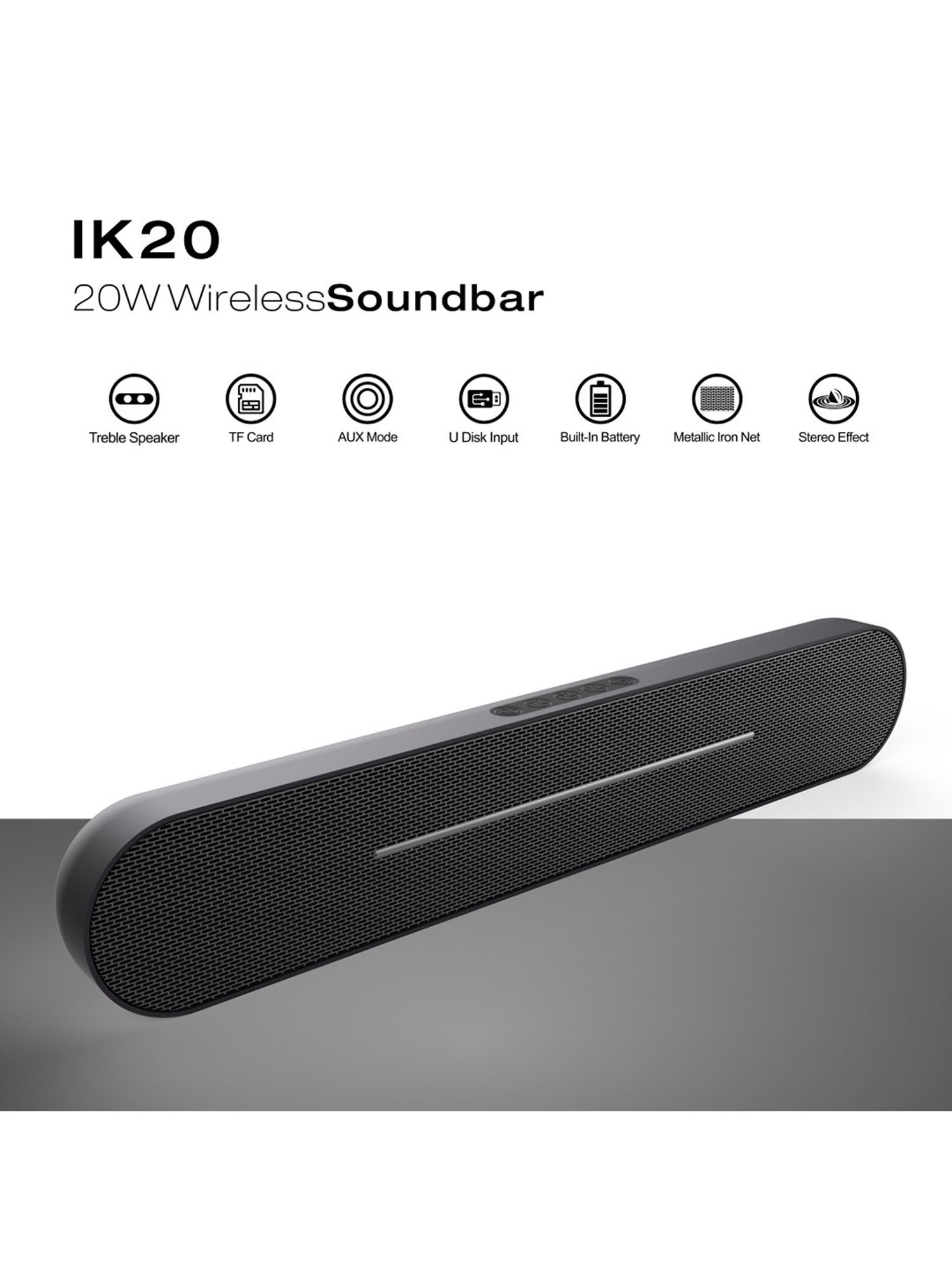 Portronics Decibel 24 | 10W Bluetooth Soundbar Speaker With In Built Mic (Black)