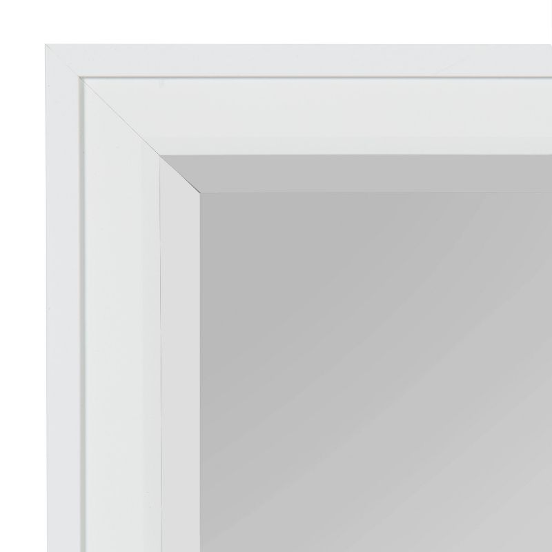 21.5" x 27.5" Bosc Rectangle Wall Mirror White - DesignOvation