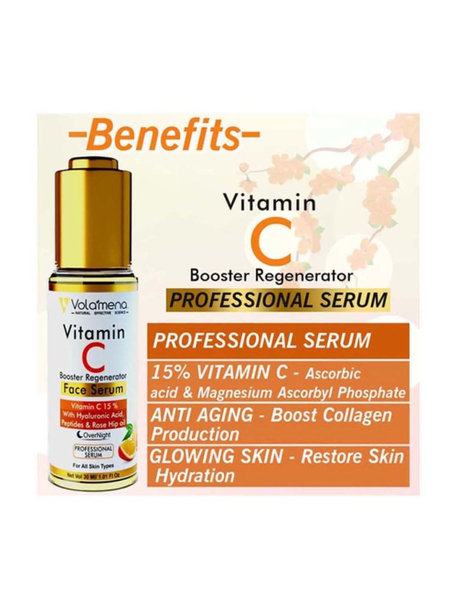 Volamena Vitamin C Booster Regenerator Face Serum - 30 ml