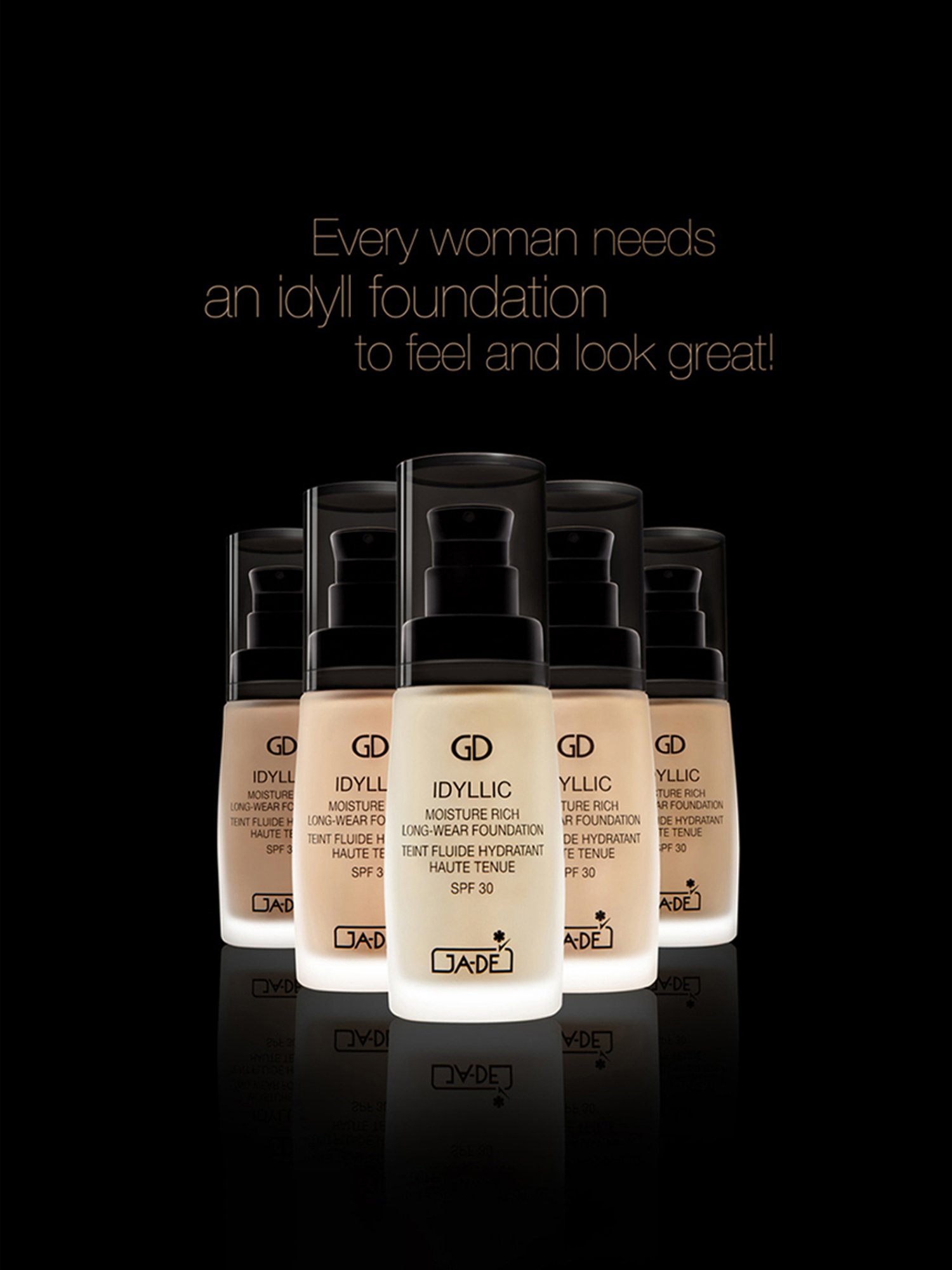 GA-DE Idyllic Moisture Rich Long-Wear Foundation 303 Sunny Beige - 30 ml