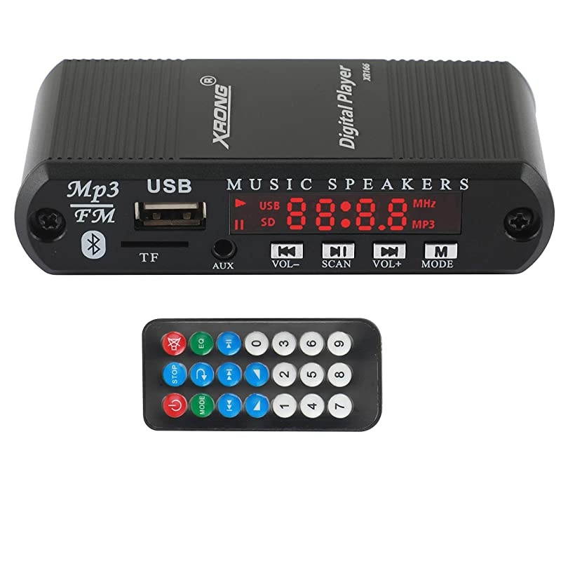 Audio Receiver FM RadioMP3 Digital PlayerLED Digital DisplaySD CardUSB Playback 35mm Audio Output