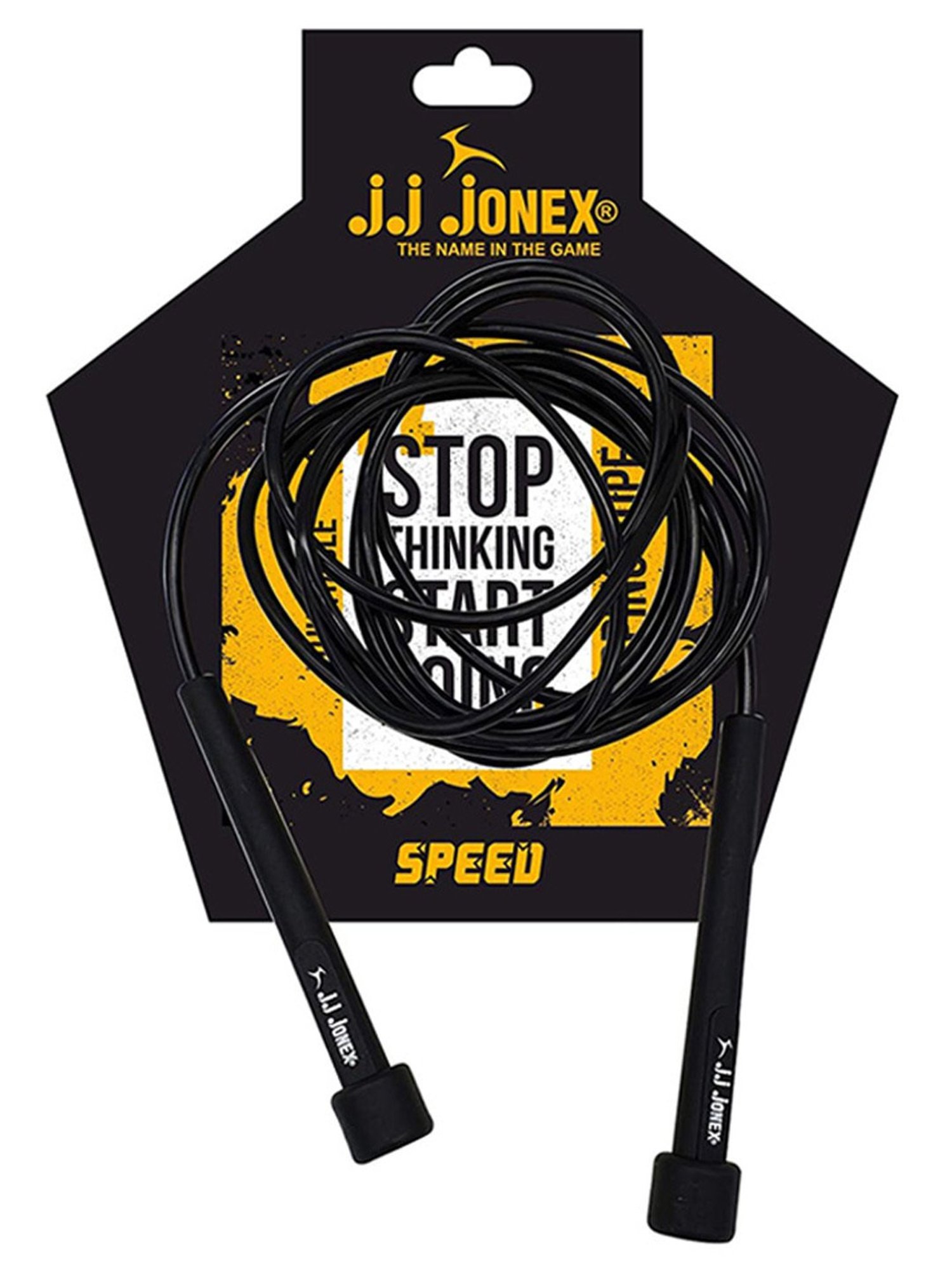 JJ Jonex Speed Adjustable Skipping Rope Gym,Home and Fat Burner Fitness Workout (Black)