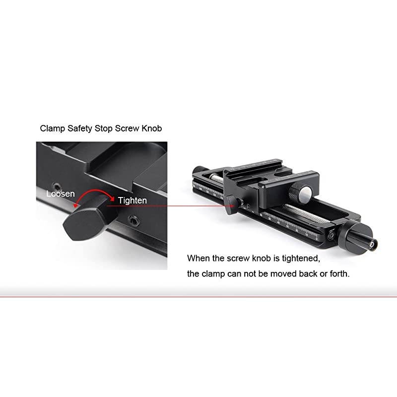 MFR-150S Wormdrive Macro Rail w Arca / RRS Compatible Clamp for Precision Focus