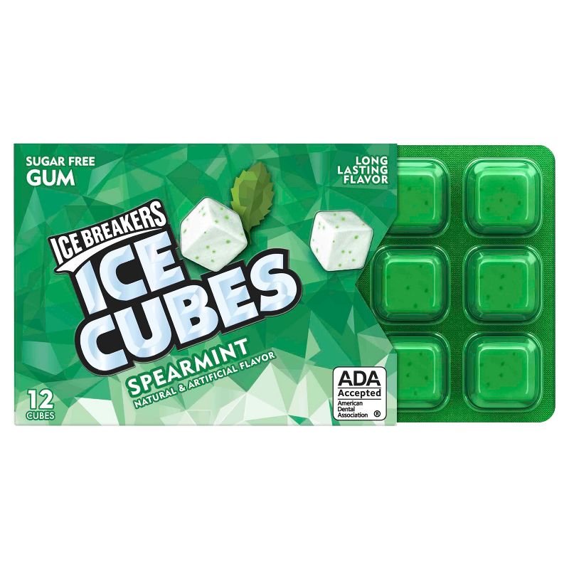 Ice Breakers Spearmint Ice Cubes Sugar Free Gum - 12ct