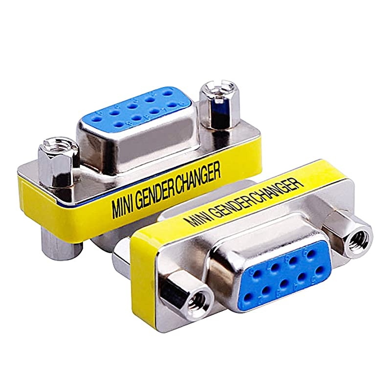 9 Pin RS232 DB9 Male to Male Female to Female Serial Cable Gender Changer Coupler Adapter 10 Pack DB9 Male to Male