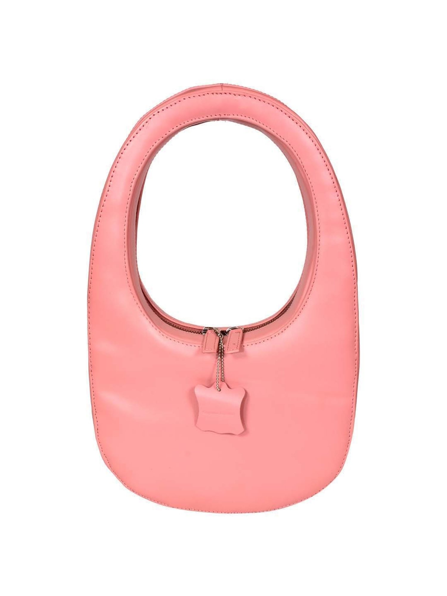 SASSORA Pink Solid Medium Hobo Handbag