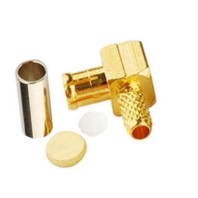 5 pcs RF connector MCX male crimp adapter MCX male right angle Crimping connector 75 ohm for RG179 cable fast ship