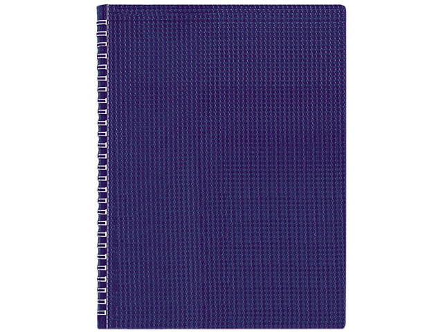 Blueline B41-82 Poly Cover Notebook, 8 1/2 x 11, 80 Sheets, Ruled, Twin Wire Binding, Blue Cover