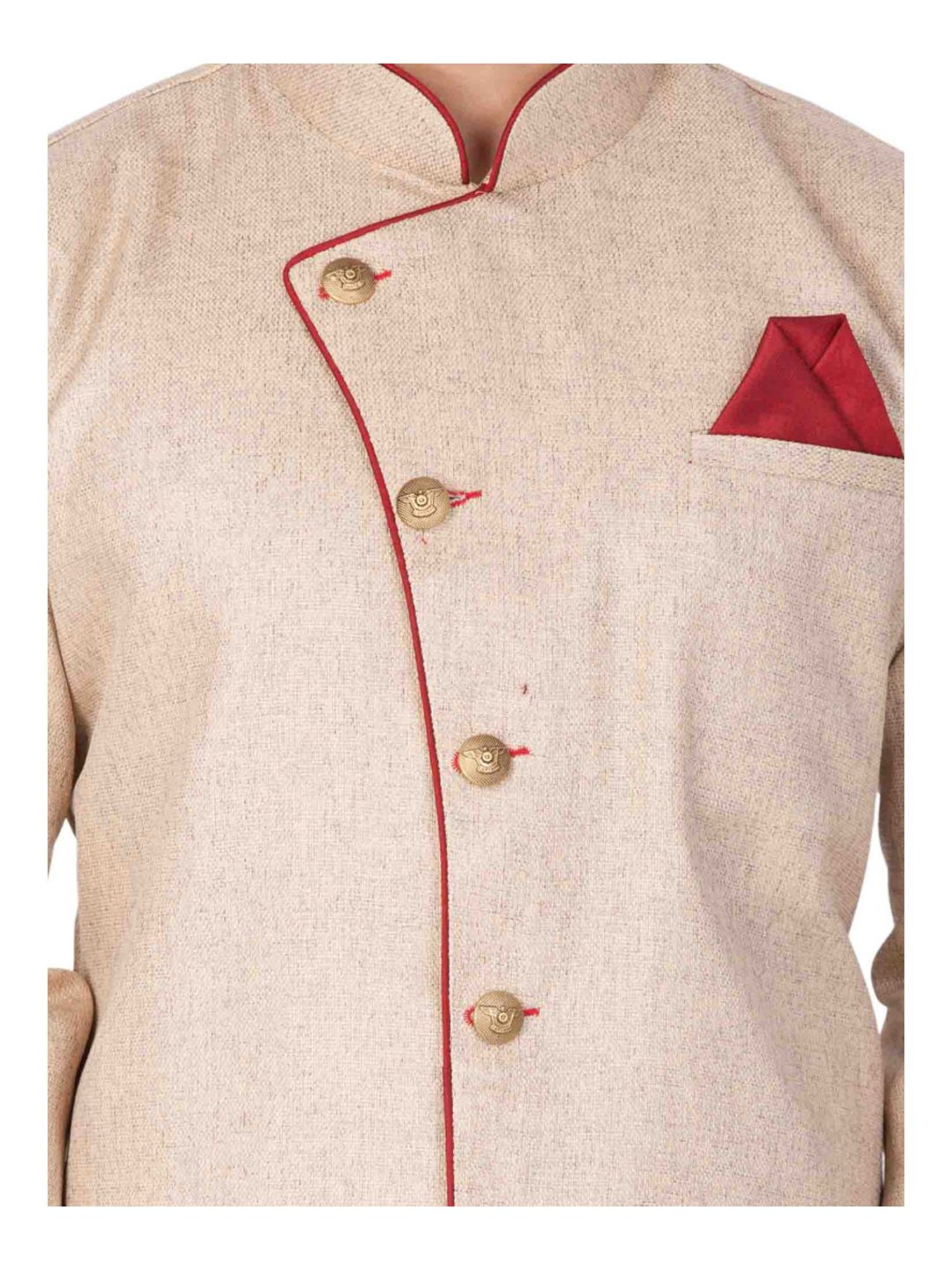 Vastramay White Cotton Straight Fit Embroidery Ethnic Suits