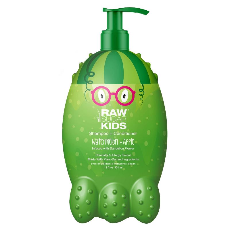 Raw Sugar Kids' 2-in-1 Watermelon + Apple Shampoo & Conditioner - 12 fl oz