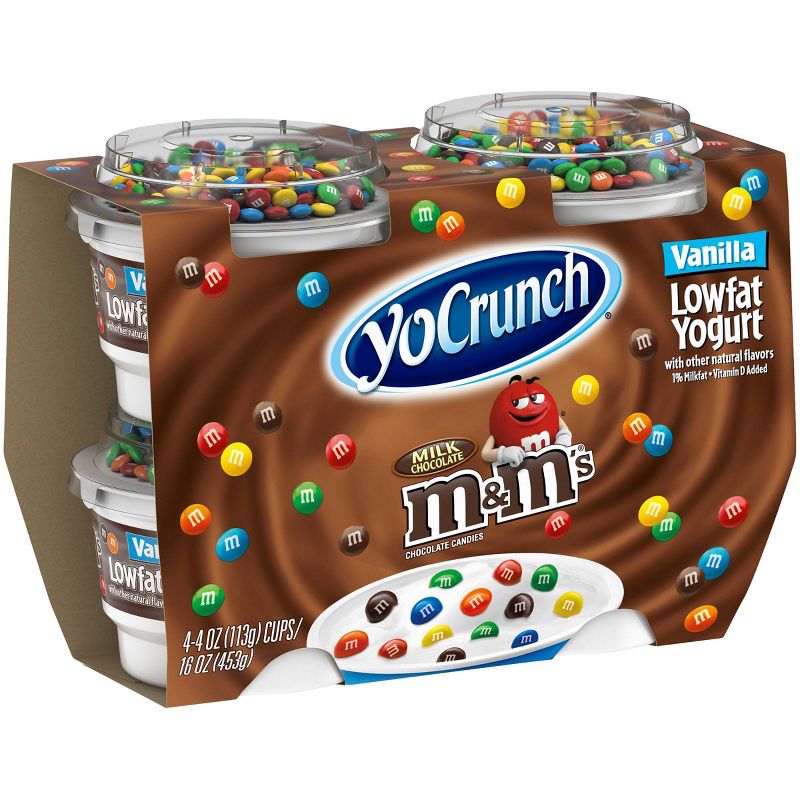 YoCrunch M&M's Vanilla Low Fat Yogurt - 4oz/4ct
