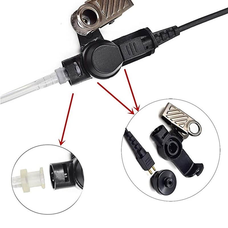 XPR3300e Earpiece for Motorola Radio XPR3500 XPR3500e XPR3000 XPR3300 with Mic PTT XPR 3300 3500 3300e 3500e Walkie Talkie Headset Security Acoustic Tube Surveillance Headphone-