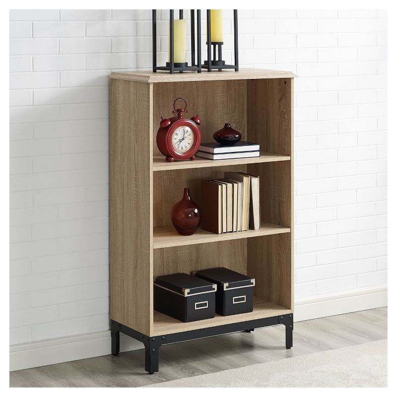 48" Toledo 3 Shelf Bookcase - White Oak - Whalen