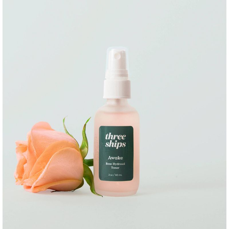 Three Ships Awake Rose Hydrosol Toner - 2 fl oz